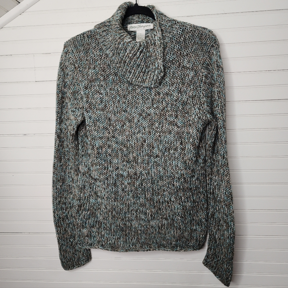 Norm‎ Thompson Marled Knit Sweater Size M Cotton Blend